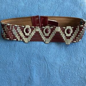 Free People Leather and Metal Concho Style Belt